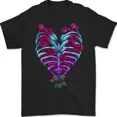 thumbnail image 1 of Kiraa Tee With A Gothic Heart With Roses Skull Mens Womens S-5Xl T-Shirt, 1 of 5