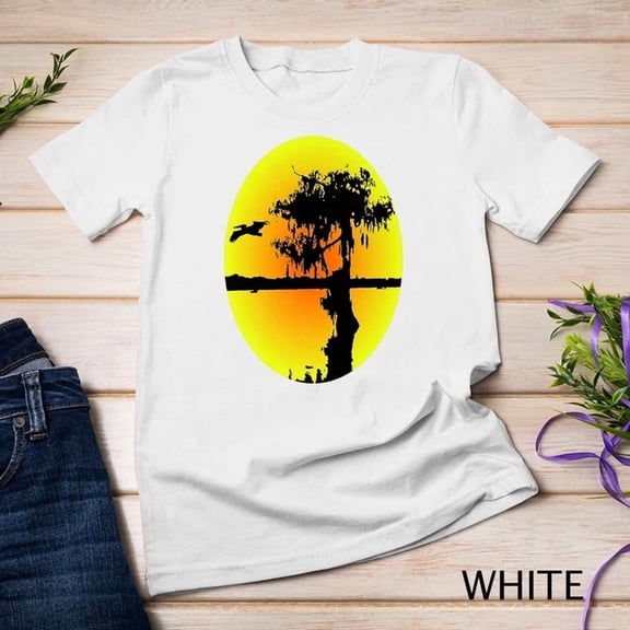 Kiraa Tee With Abstract Silhouette Pelican Cypress Swamp Premium Unisex S-5Xl T-Shirt Birthday Gifts; For Men & Women