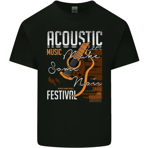 Kiraa Tee With Acoustic Music Country & Western Guitar Mens Womens S-5Xl T-Shirt