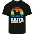 thumbnail image 1 of Kiraa Tee With Akita Makes Me Happy Dog Inu Mens Womens S-5Xl T-Shirt, 1 of 5