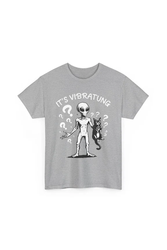 Tee With Alien T-Shirt S-5Xl | Its Vibrating Alien Cat Shirt Birthday Gifts; For Men & Women