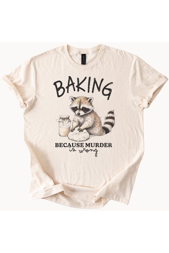 Tee With Baking Tshirt Funny Animal Lover Tee Mischief Maker Gift Cute Graphic Top Birthday Gifts; For Men & Women