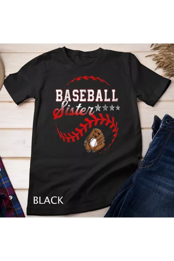 Tee With Baseball Sister Love Playing Baseball Funny T-Shirt Unisex T-Shirt