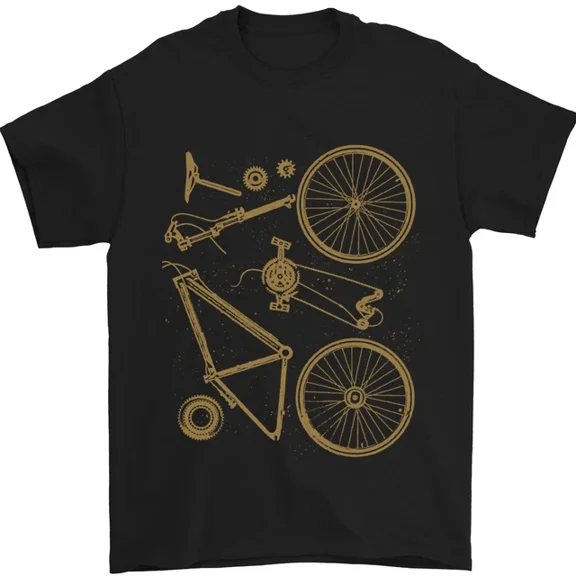 Kiraa Tee With Bicycle Parts Cycling Cyclist Bike Mens S-5Xl T-Shirt