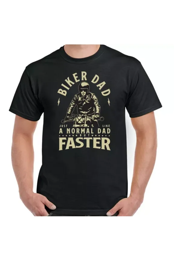 Tee With Biker Dad T-Shirt, Mens Womens Father'S Day Motorbike Motorcycle Indian