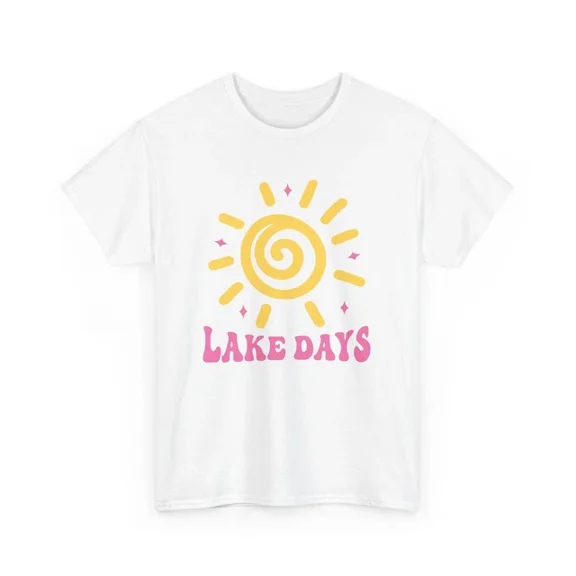 Kiraa Tee With Boat Waves Sun Rays Lake Days Shirt | Stay Cool T-Shirt S-5Xl | Fun & Trendy Summer Birthday Gifts; For Men & Women