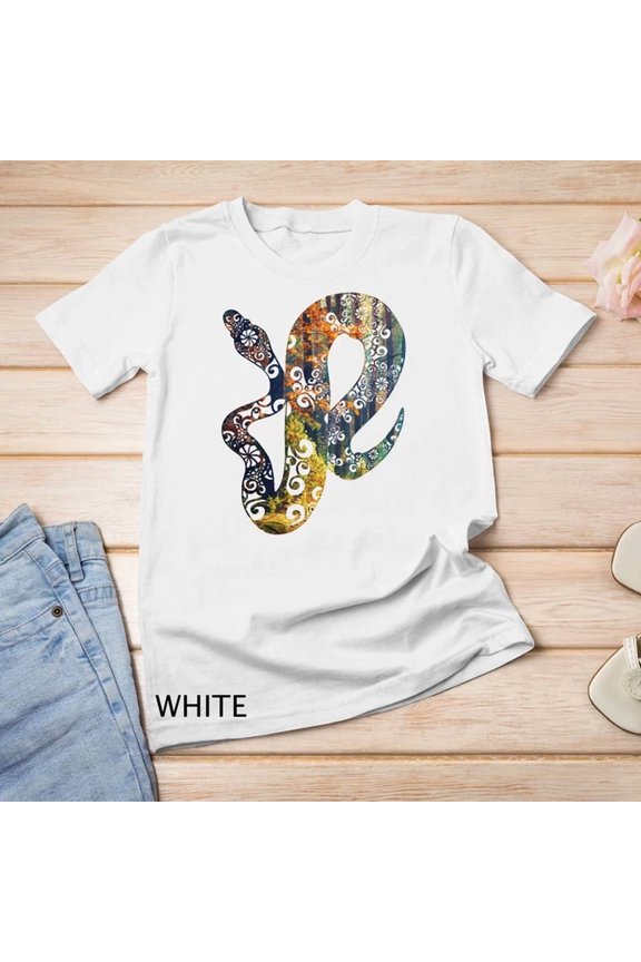 Tee With Boho Ball Python Autumn Forest T-Shirt Unisex T-Shirt Birthday Gifts; For Men & Women