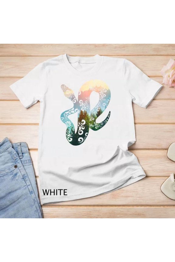 Tee With Boho Ball Python Forest In The Morning T-Shirt Unisex T-Shirt Birthday Gifts; For Men & Women