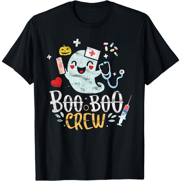 Kiraa Tee With Boo Boo Crew Doctor Halowen Nurse Ghost Unisex S-5Xl T-Shirt