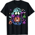 thumbnail image 1 of Kiraa Tee With Boo Ghost Spooky Season Glow In Halowen Night Unisex S-5Xl T-Shirt, 1 of 2