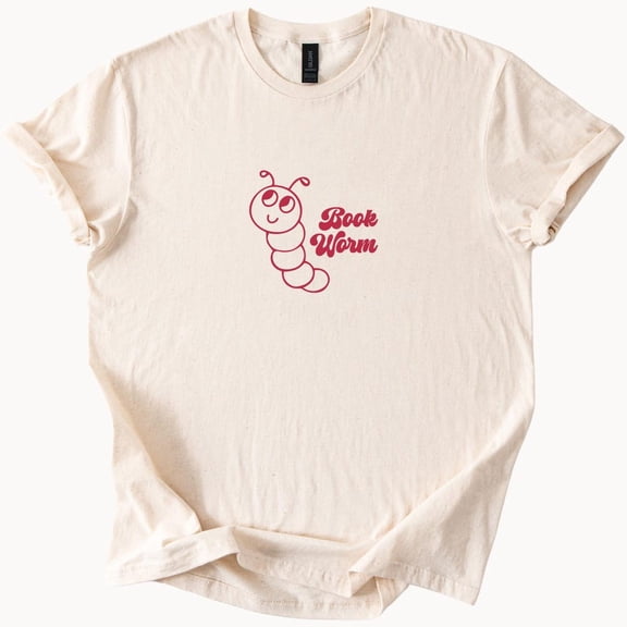 Kiraa Tee With Bookworm Tshirt Cute Reading Worm Tee Librarian Shirt Gift For Reader Birthday Gifts; For Men & Women