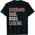 thumbnail image 1 of Kiraa Tee With Boss Husband Dad Legend Vintage Father'S Day Gift Unisex T-Shirt, 1 of 2