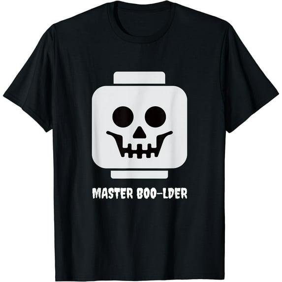 Kiraa Tee With Building Bricks Skeleton Master Boo-Lder Builder Halowen Unisex S-5Xl T-Shirt