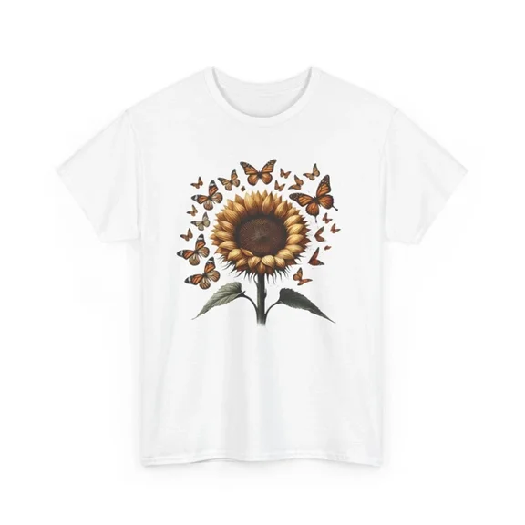 Kiraa Tee With Butterfly Graphic T-Shirt S-5Xl For Women And Men | Stylish Casual Trendy Print Tee Birthday Gifts; For Men & Women