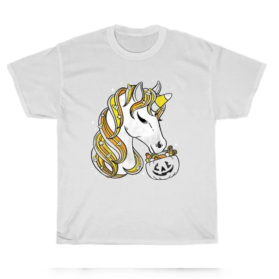 Kiraa Tee With Candy Corn Candy Unicorn Costume T-Shirt Unisex Tee Gift New Birthday Gifts; For Men & Women