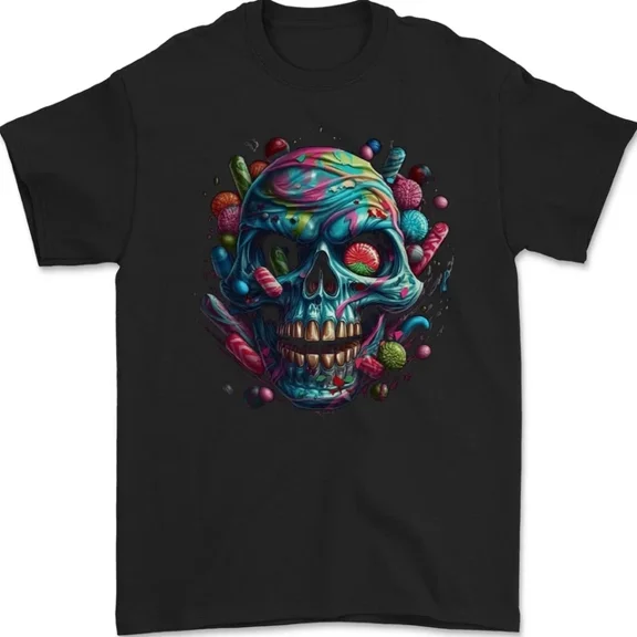 Kiraa Tee With Candy Skull Mens S-5Xl T-Shirt