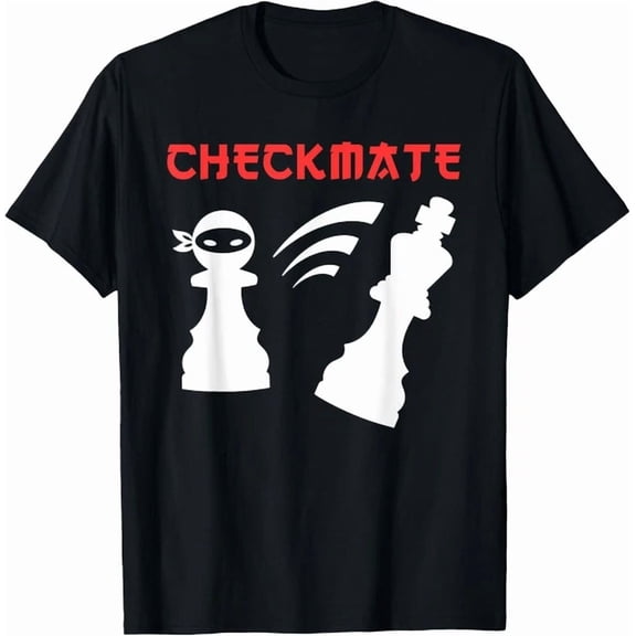 Kiraa Tee With Checkmate Chess Ninja Board Game Lovers Gift Men Gift Unisex T-Shirt