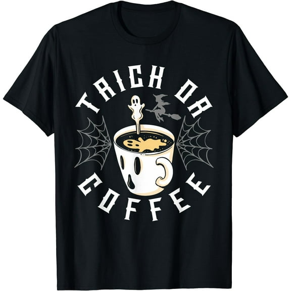 Kiraa Tee With Coffee Latte Lover Ghost Halowen Spooky Season Unisex S-5Xl T-Shirt