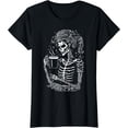 thumbnail image 1 of Kiraa Tee With Coffee Skeleton Lazy Diy Halowen, 1 of 2