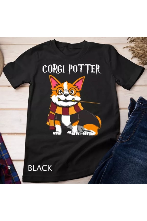 Tee With Corgi Potter - Gift For Corgi Lovers - Funny Pawter Dog T-Shirt Unisex T-Shirt