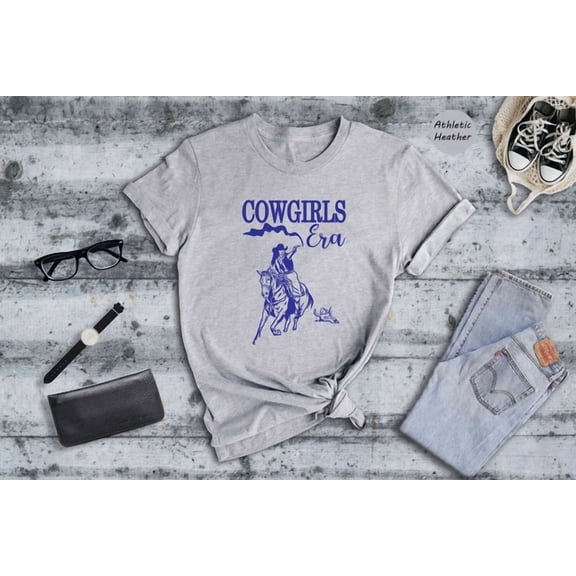 Kiraa Tee With Cowgirl Era Western Shirt, Western Cowgirl Vintage Shirt, In My Cowgirl Era Tee Birthday Gifts; For Men & Women