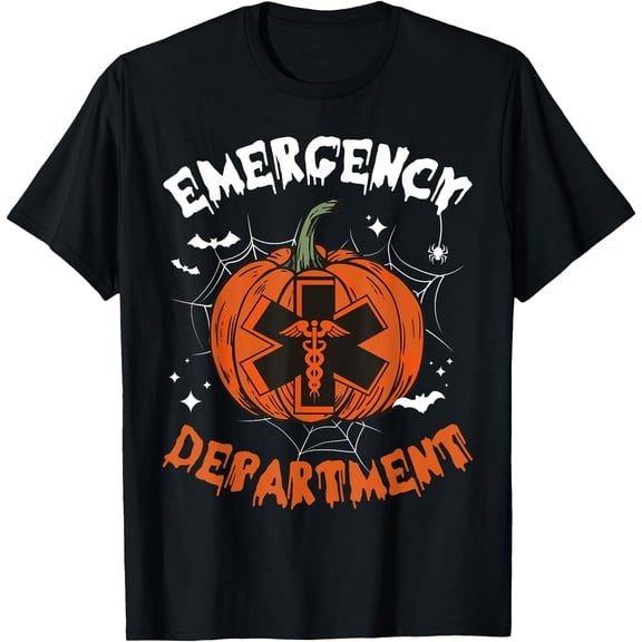 Kiraa Tee With Cute Emergency Department Spooky Season Pumpkin Halowen Unisex S-5Xl T-Shirt