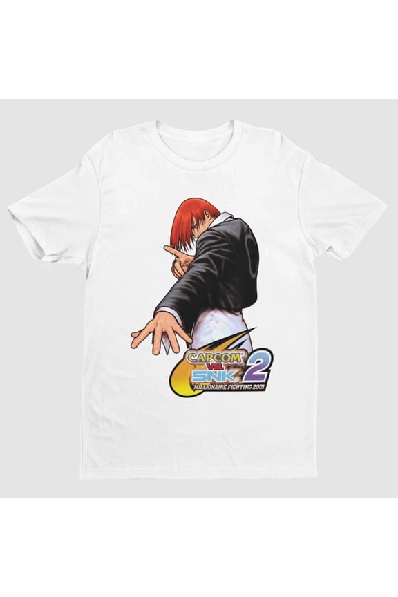 Tee With Cvs2 Iori Yagami Unisex S-5Xl T-Shirt | Capcom Vs Snk2 Arcade Fighting Game Birthday Gifts; For Men & Women