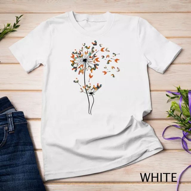 Kiraa Tee With Dandelion Chicken Flower Shirt Floral Chicken Tree Lover