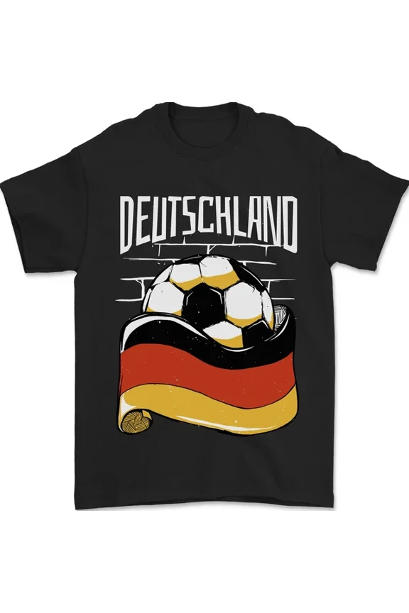 Tee With Deutschland Football German Germany Soccer Mens S-5Xl T-Shirt
