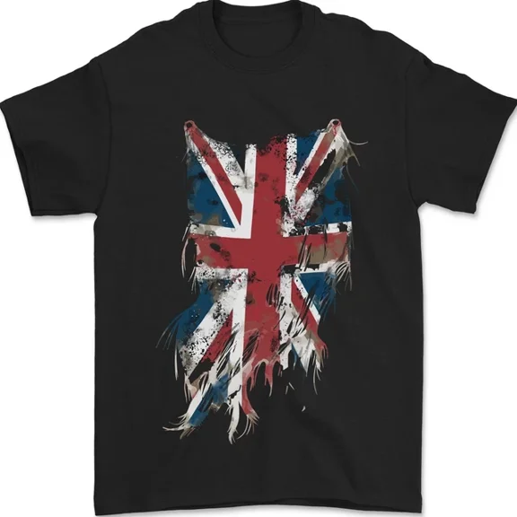 Kiraa Tee With Distressed Union Jack Flag Gb British Uk Mens Womens S-5Xl T-Shirt