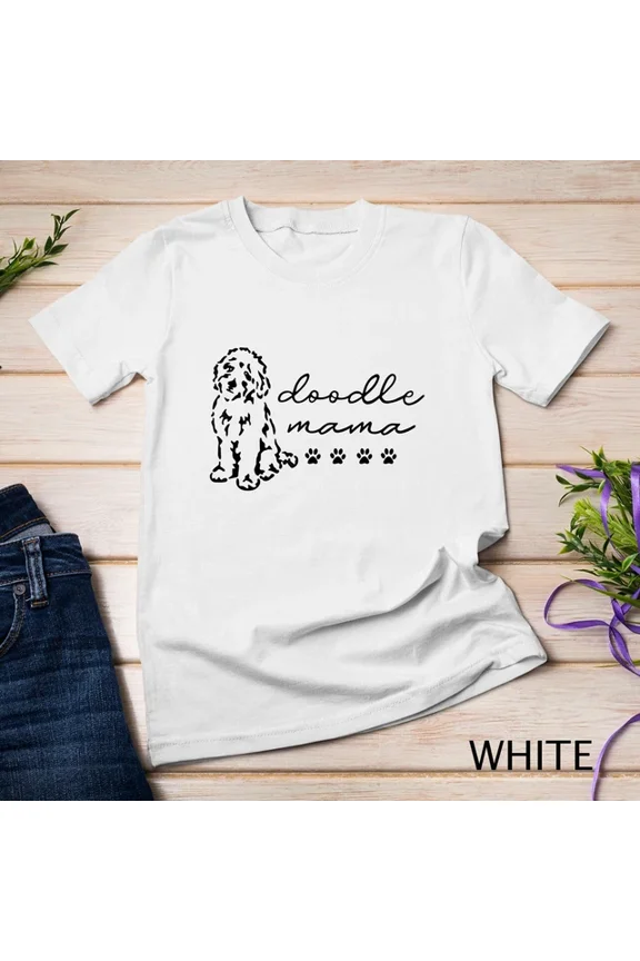 Tee With Doodle Mama Labradoodle Golden Gift Doodle Dog Lover Mom Unisex S-5Xl T-Shirt Birthday Gifts; For Men & Women