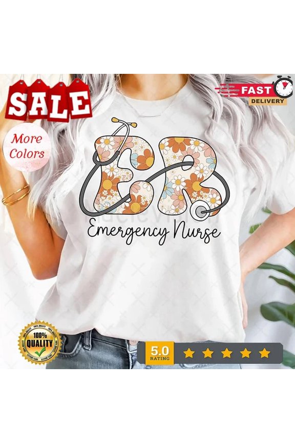 Tee With Er Nurse Shirt, Er Nurse Crew Shirt, Er Ed Nurse Tech Shirt,Emergency Ro... Birthday Gifts; For Men & Women