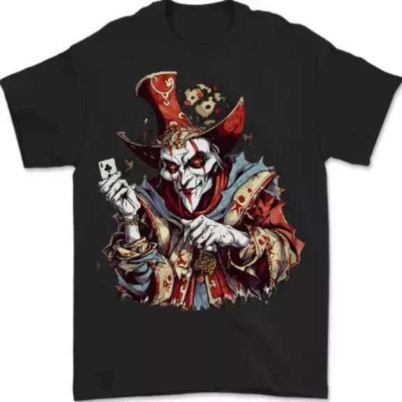 Kiraa Tee With Evil Joker Clown Demon Jester Mens Womens S-5Xl T-Shirt