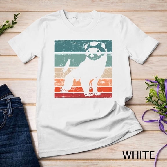 Kiraa Tee With Ferret Lover Animal Pet Owner Retro Ferret Unisex S-5Xl T-Shirt Birthday Gifts; For Men & Women