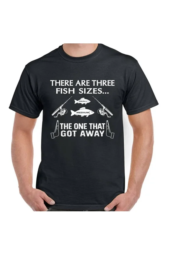 Tee With Fishing T-Shirt Mens Womens Fisherman Fish There Are Three Fish Sizes Tackle Rod