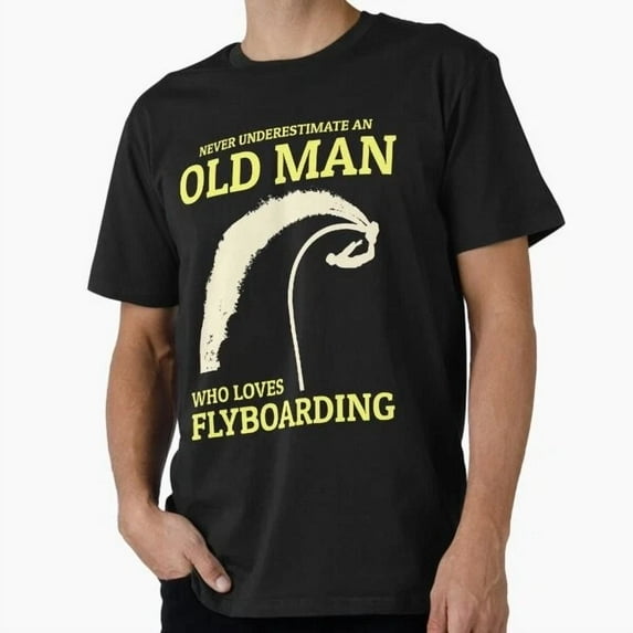 Kiraa Tee With Flyboard Flying Flyboarding Dad Grandpa Fathers Da T-Shirt S-5Xl