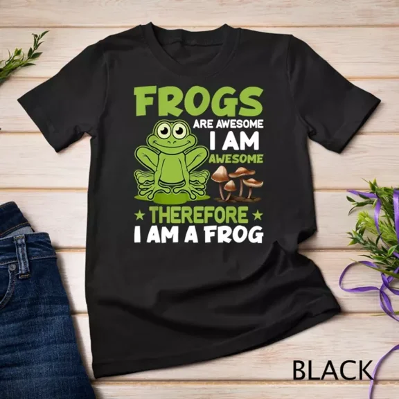 Kiraa Tee With Frogs Are Awesome Funny Frog Lover Mushroom Frog Unisex S-5Xl T-Shirt