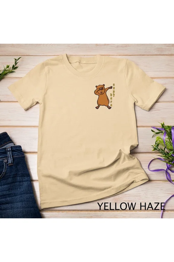 Tee With Funny Dabbing Capybara Dab Dance Cool Pocket Capybaras Lover Gift Unisex S-5Xl T-Shirt Birthday Gifts; For Men & Women