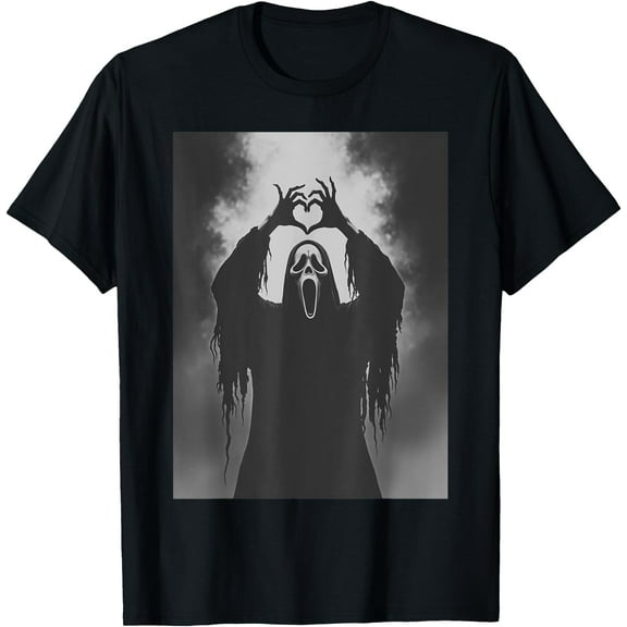 Kiraa Tee With Funny Ghost Hand Heart Sign Spooky Halowen Ghost Unisex S-5Xl T-Shirt