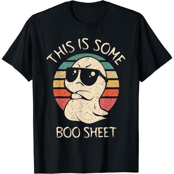 Kiraa Tee With Funny Halowen Boo Ghost Men Sunset This Is Some Boo Sheet Unisex S-5Xl T-Shirt