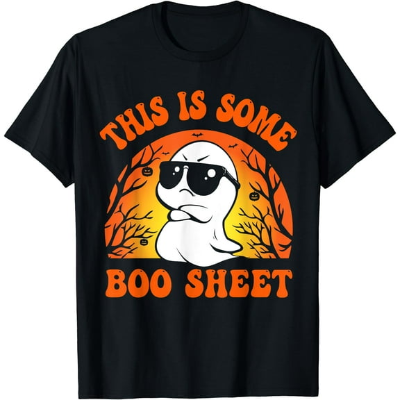 Kiraa Tee With Funny Halowen Boo Ghost Sunset This Is Some Boo Sheet Unisex S-5Xl T-Shirt