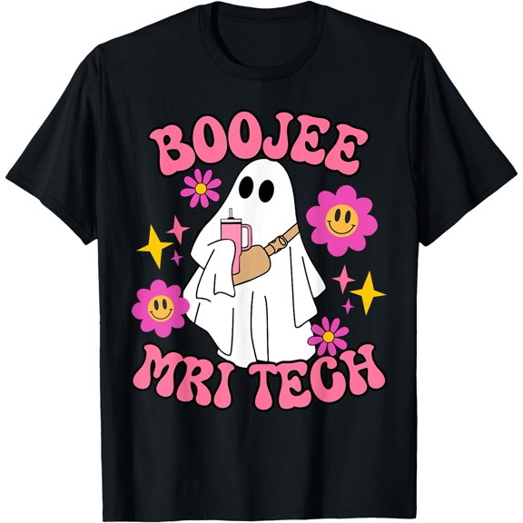 Kiraa Tee With Funny Halowen Ghost Tumbler Bag Boojee Mri Tech Technician Unisex S-5Xl T-Shirt