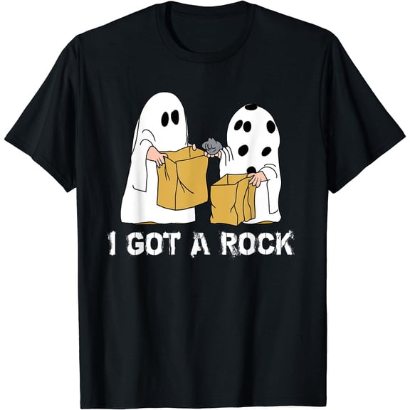 Kiraa Tee With Funny Halowen Scary Boo Ghost I Got A Rock Halowen Idea Unisex S-5Xl T-Shirt