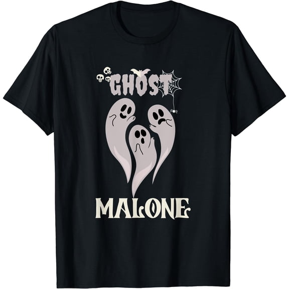 Kiraa Tee With Funny Halowen Spooky Season Fall Season Cute Ghost Malone Unisex S-5Xl T-Shirt