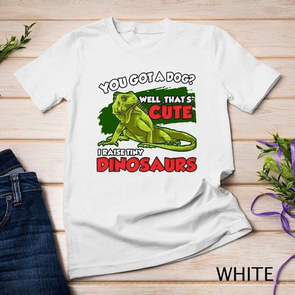 Kiraa Tee With Funny Iguana Gift Pet Lizard Humor Reptile Graphic Unisex T-Shirt Birthday Gifts; For Men & Women