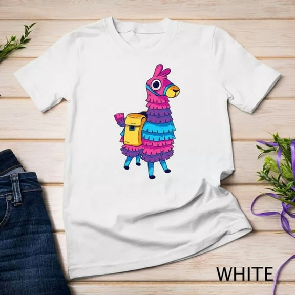 Kiraa Tee With Funny Loot Llama Pinata With Yellow Saddlebag Unisex T-Shirt Birthday Gifts; For Men & Women