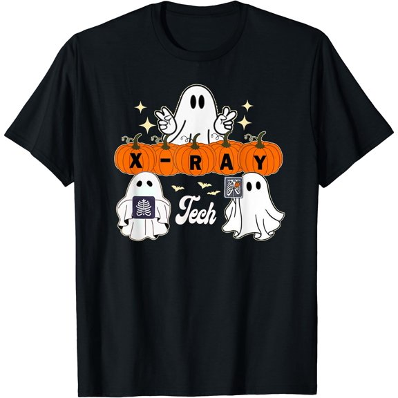 Kiraa Tee With Funny X-Ray Tech Boo Crew Halowen ,Radiology Ghost Unisex S-5Xl T-Shirt