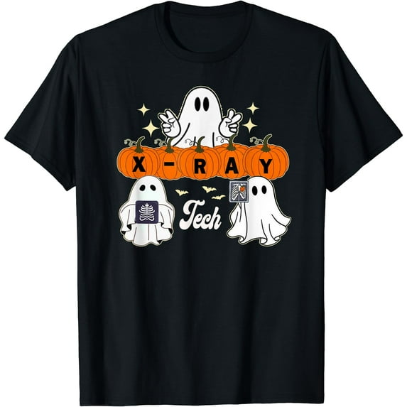 Kiraa Tee With Funny X-Ray Tech Boo Crew Halowen ,Radiology Ghost Unisex S-5Xl T-Shirt