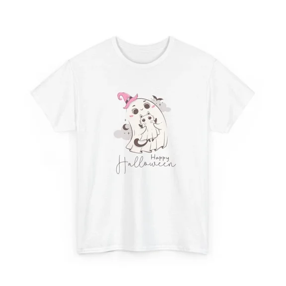 Kiraa Tee With Ghost Story T-Shirt S-5Xl | Spooky Paranormal Tee | Cute Ghost Cat Graphic Shirt Birthday Gifts; For Men & Women