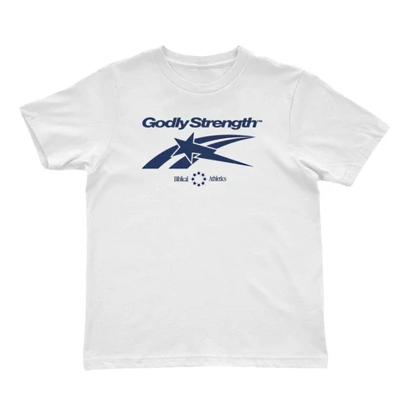 Kiraa Tee With Godly Strength Oversized Vintage T-Shirt, Christian God Shirt, Jesus Shirt Birthday Gifts; For Men & Women